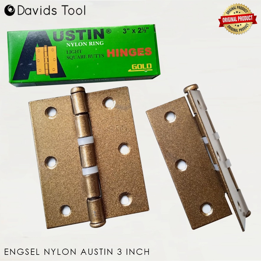 Engsel Jendela Pintu Nilon Austin Kuning 3 Inch