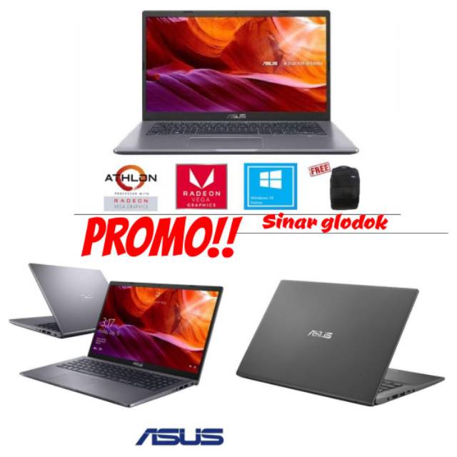 Laptop ASUS M409DA AMD Athlon 3050U RAM 4GB HDD 1TB W10 VGA AMD RADEON VEGA3 FINGERPRINT RESMI ASUS
