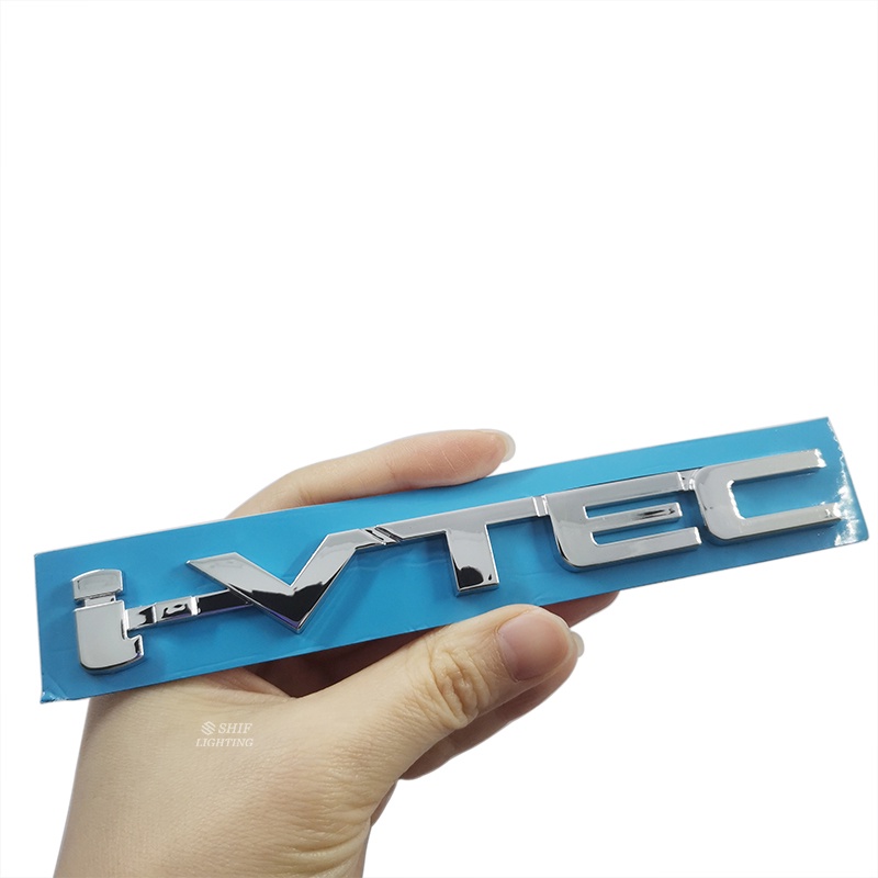 1pc Stiker Emblem Logo IVTEC I-VTEC Pengganti Bahan ABS Krom Untuk Bagasi Belakang Mobil HONDA