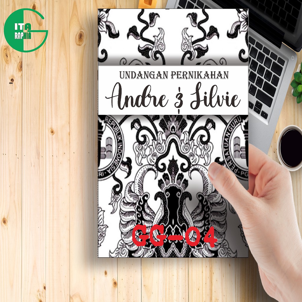 Undangan Pernikahan Vintage, Rustic, Elegan, Unik, Murah, Undangan Motif PGRI/ Plus Foto