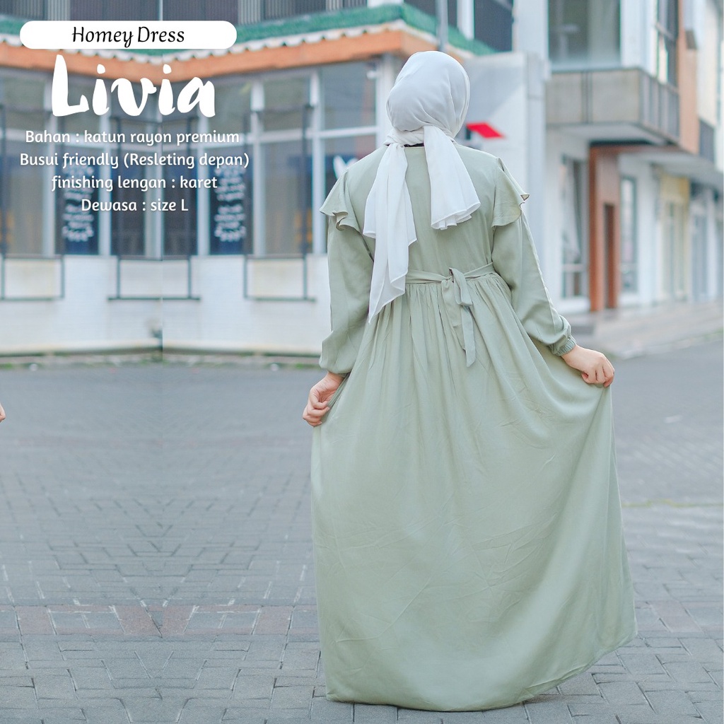 New - Gamis Dewasa Jumbo/Homey Dress Livia-Bahan Katun Rayon Premium-Dress Rayon-Gamis Rayon Polos-Busana Muslimah Dewasa