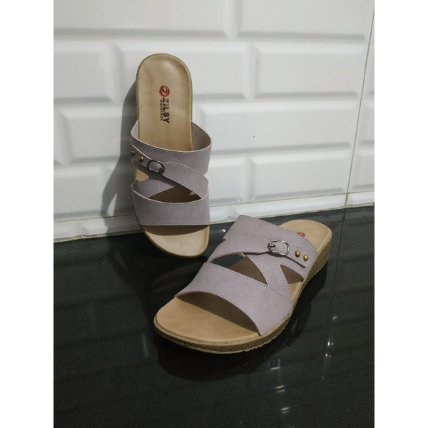 sandal wedges 5cm wanita/sendal murah non slip