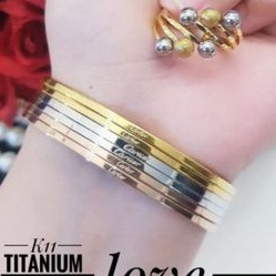 TiTanium set gelang cincin E10