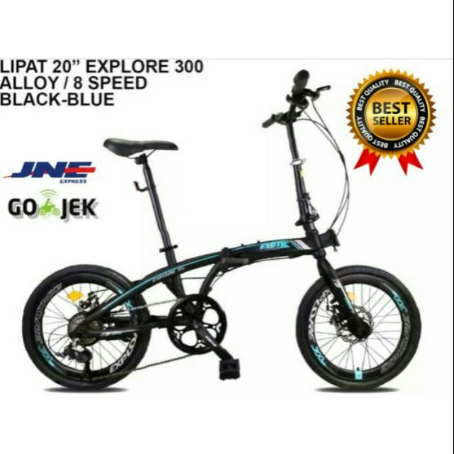 Sepeda Lipat Exotic Explore 300 Bike 20"inch - 8 Speed