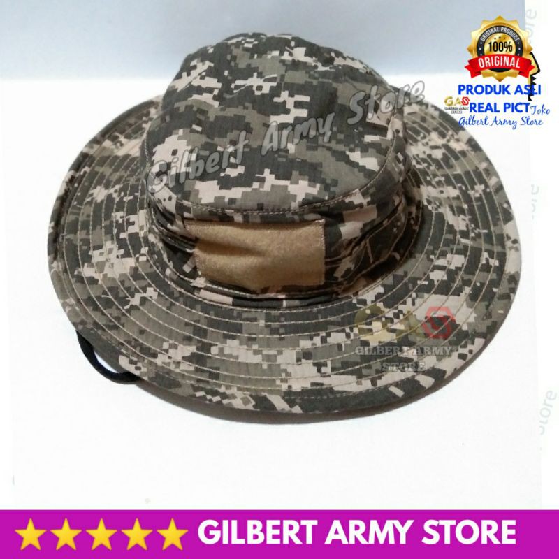 Topi Rimba Loreng Acupat Velcro Perekat Topi Militer Lapangan GILBERT ARMY STORE Grosir Murah