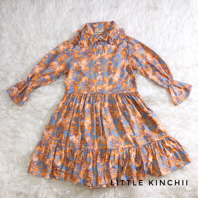 GAMIS DRESS  RAYON ANAK TERMURAH (ORANGE) GAMIS MOTIF ANAK | BAJU MUSLIM ANAK