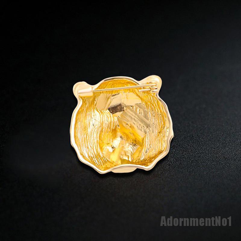 (Adornmentno1) Bros Pin Desain Harimau Hias Berlian Imitasi Gaya Retro Untuk Wanita