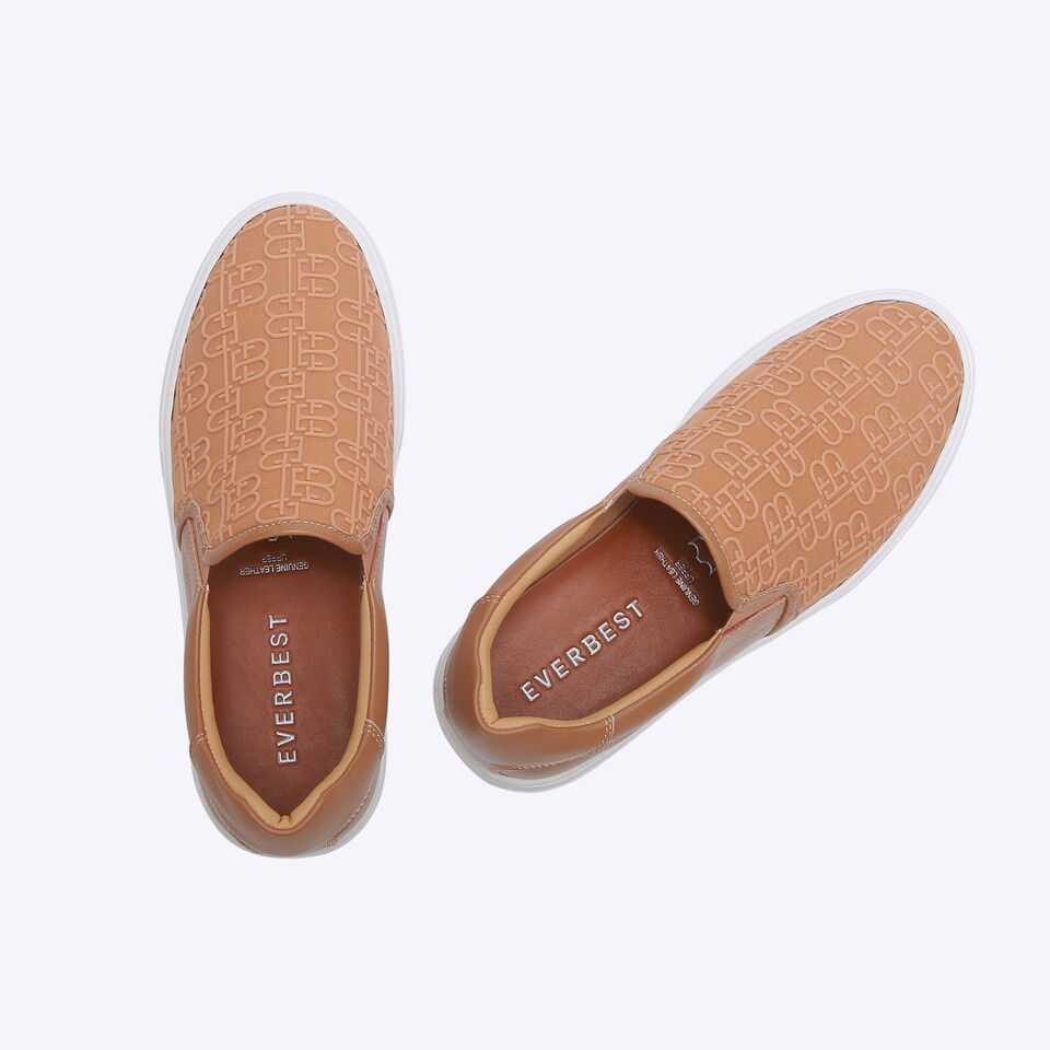 SEPATU EVERBEST PRIA ORIGINAL SLIP ON CASUAL BRANDED ASLI COKLAT BROWN EM22