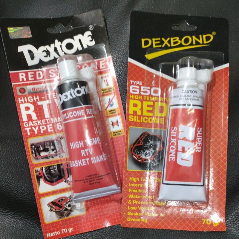 lem merah dextone lem merah dexbond lem anti panas lem blok mesin besar 70gr