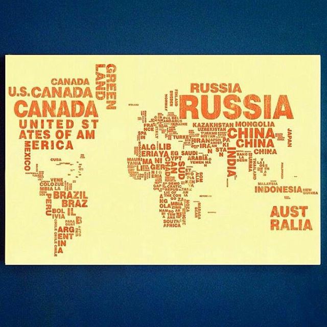 

World Map Typo