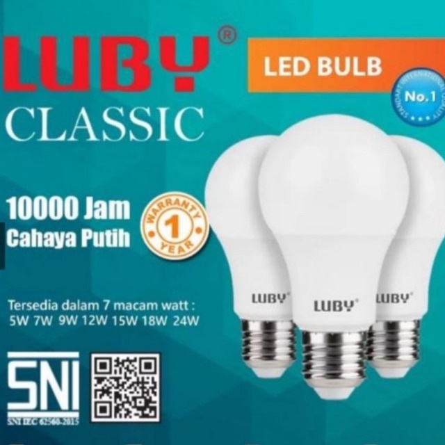 Bisa Cod Bohlam Lampu LED LUBY CLASSIC Cahaya Putih 24 Watt