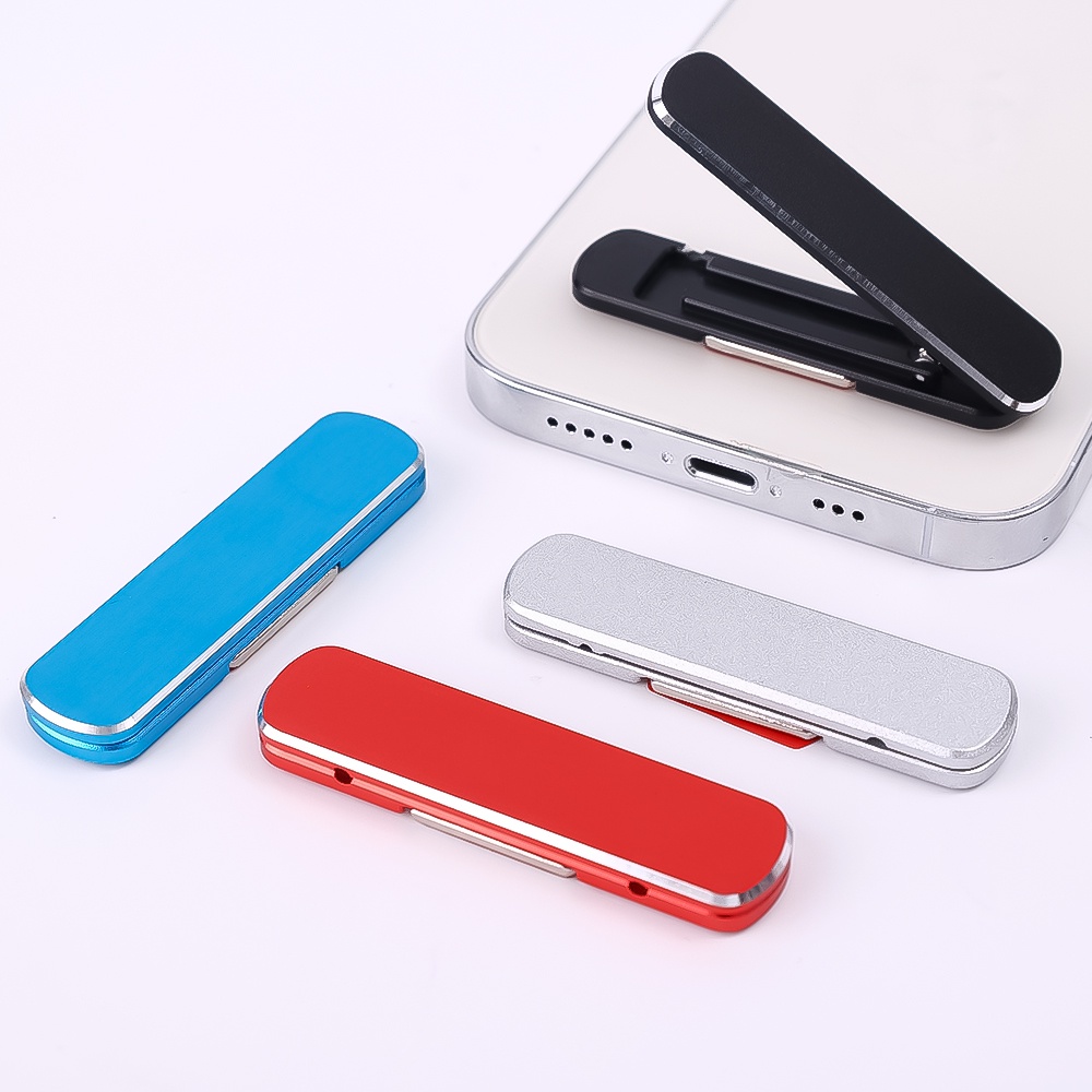 Holder Handphone Portable Bahan Alloy Dapat Berputar 360 Derajat° Stand Holder Hp / Tablet Bentuk Segitiga Bisa Dilipat