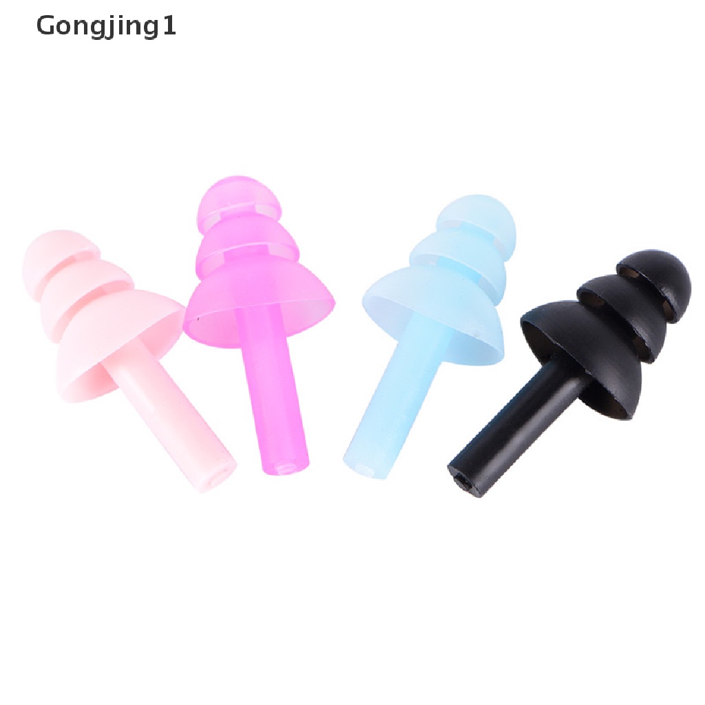 Gongjing1 4PCS Earplugs Bahan Silikon Anti Bising Untuk Tidur