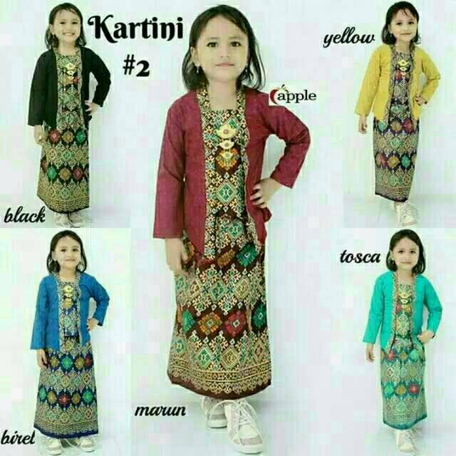 TERMURAH..Kebaya Kutubaru Anak Modern Lengan Panjang , Kebaya Muslimah, kebaya kutubaru batik modern