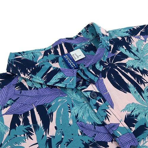 JOY SHADE Men Kemeja Pria Tangan Pendek Palm Tree Print / 0483299 by Divided