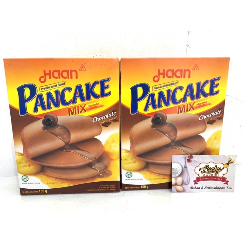 

Haan Pancake Mix Rasa Coklat 150gr/ Premiks Pancake Rasa Coklat