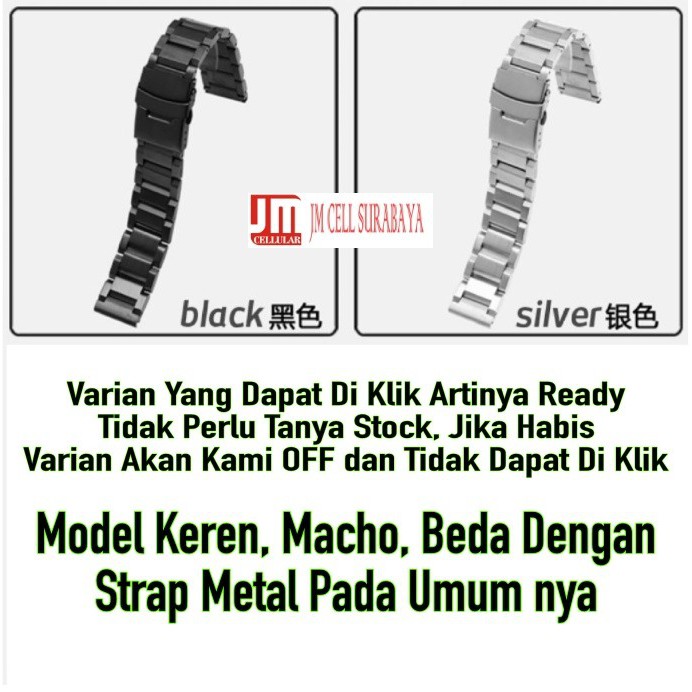 Tali Jam Tangan Amazfit GTS 2E - Solid Strap Metal Stainless Steel