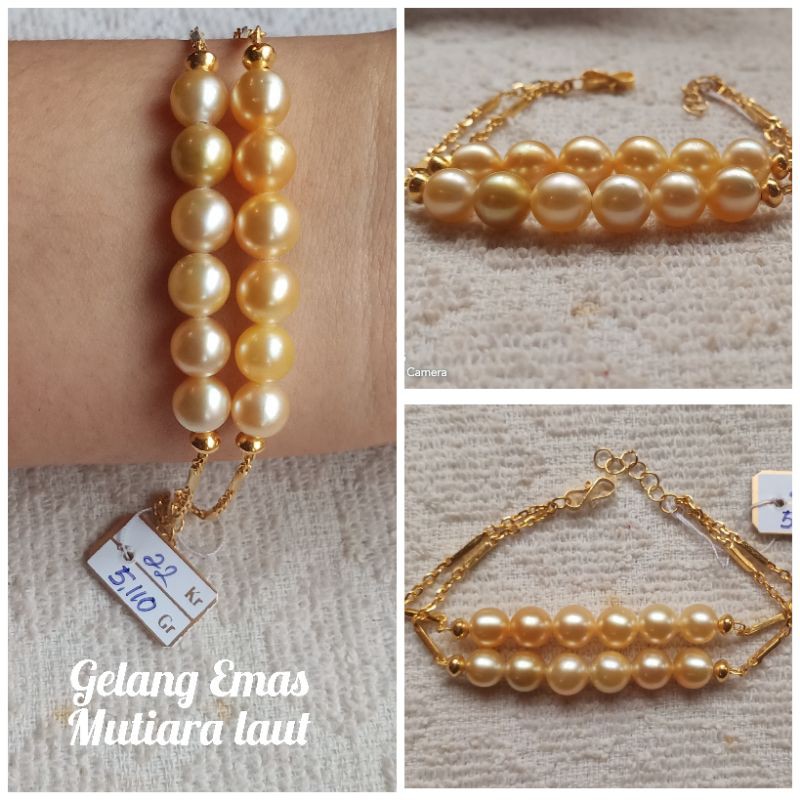 Gelang Emas Mutiara Laut