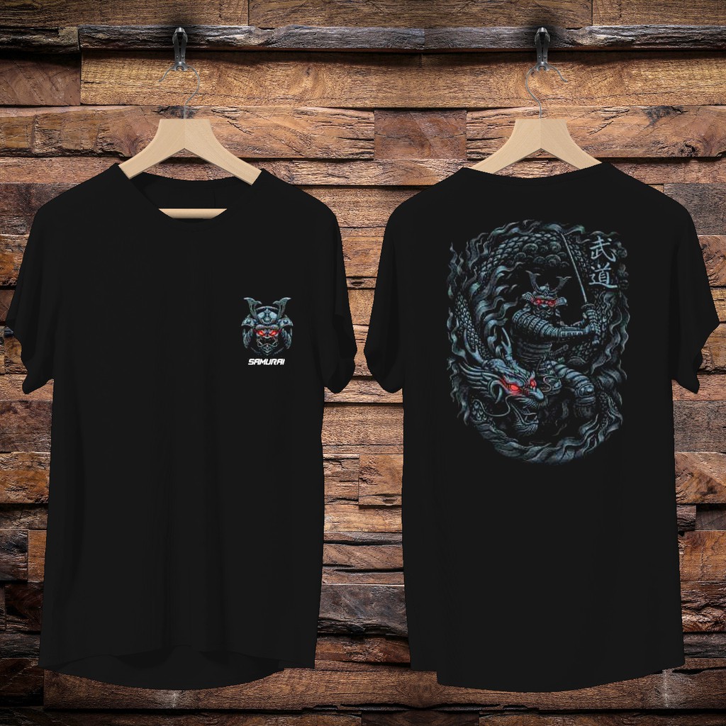 Kaos murah Kaos distro murah baju  distro pria t-shirt murah combed30s smurai naga