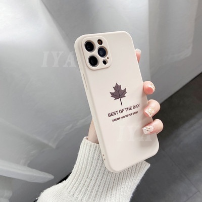 Case Motif Daun Maple Untuk OPPO Reno 6Z Reno 6 A16 A15S A15 A54 A94 A37 A59 A3S A5S A12 A7 A52 A9 Reno 5 4 3 2F