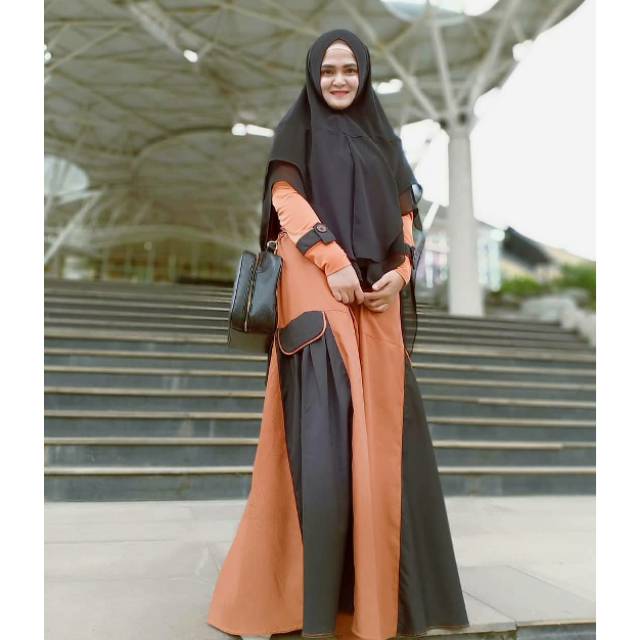 Ghaniyah set syari by hijabiah (1 set)