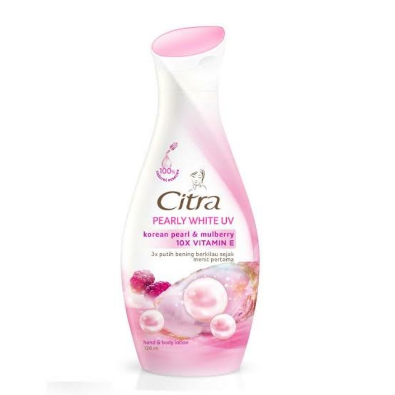 Citra Hand Body Lotion Pearly Glow UV 120 ml - pink