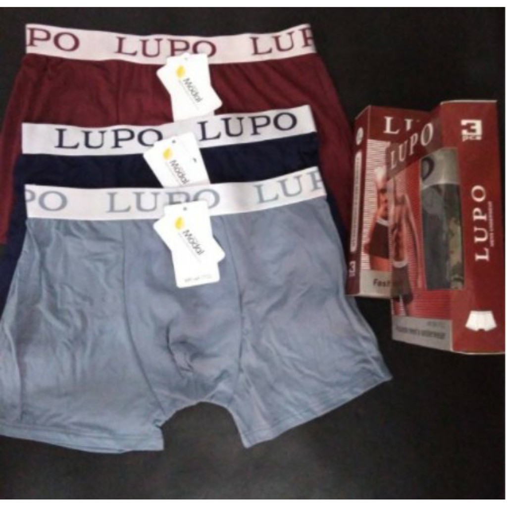 Boxer Pria, Celana Dalam Pria Boxer, CD Pria Boxer, Sempak Pria Boxer, Merk Lupo, Daleman Pria