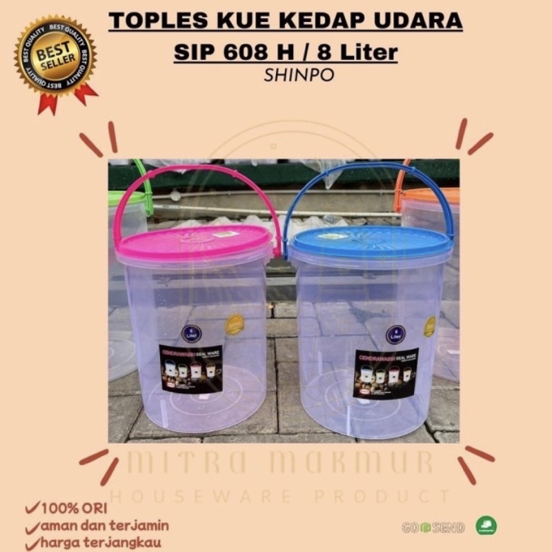 SHINPO-TOPLES KUE PLASTIK BULAT KEDAP UDARA 8-14 Liter /TOPLES RAMADHAN