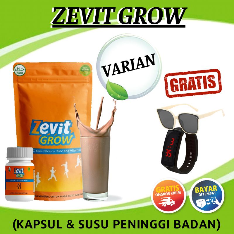 (SIAP KIRIM) ZEVIT GROW - SUMPLEMEN PENINGGI BADAN DAN SUSU PENINGGI BADAN
