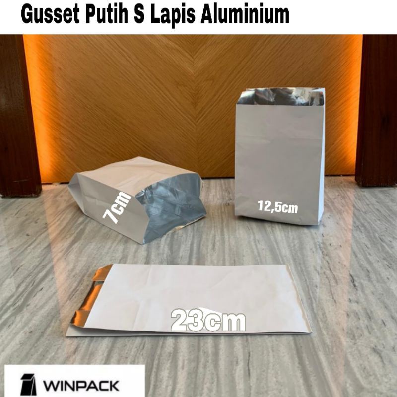 

KANTONG KERTAS PUTIH GUSSET S LAPIS ALUMINIUM