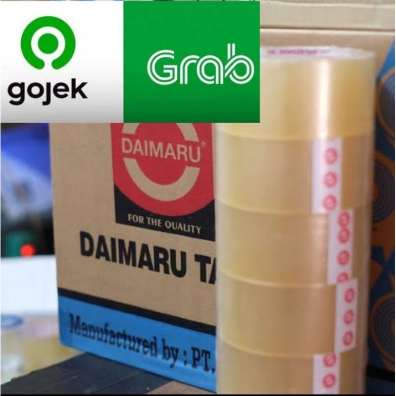 LAKBAN DAIMARU 1 DUS (2 inch/48 mm x 90yard) KHUSUS GOJEK/GRAB