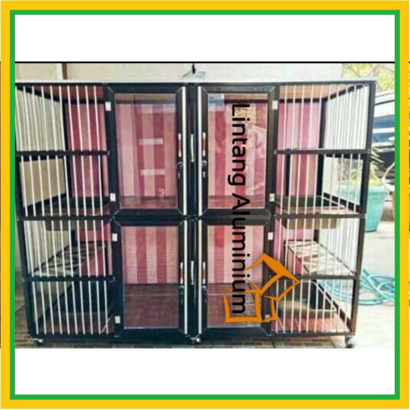 kandang Kucing / Aluminium Minimalis / 4kamar new