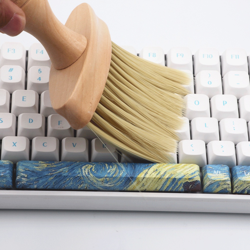 Zelkova Sikat Pembersih keyboard Mekanik Multifungsi Bahan Fiber Lembut