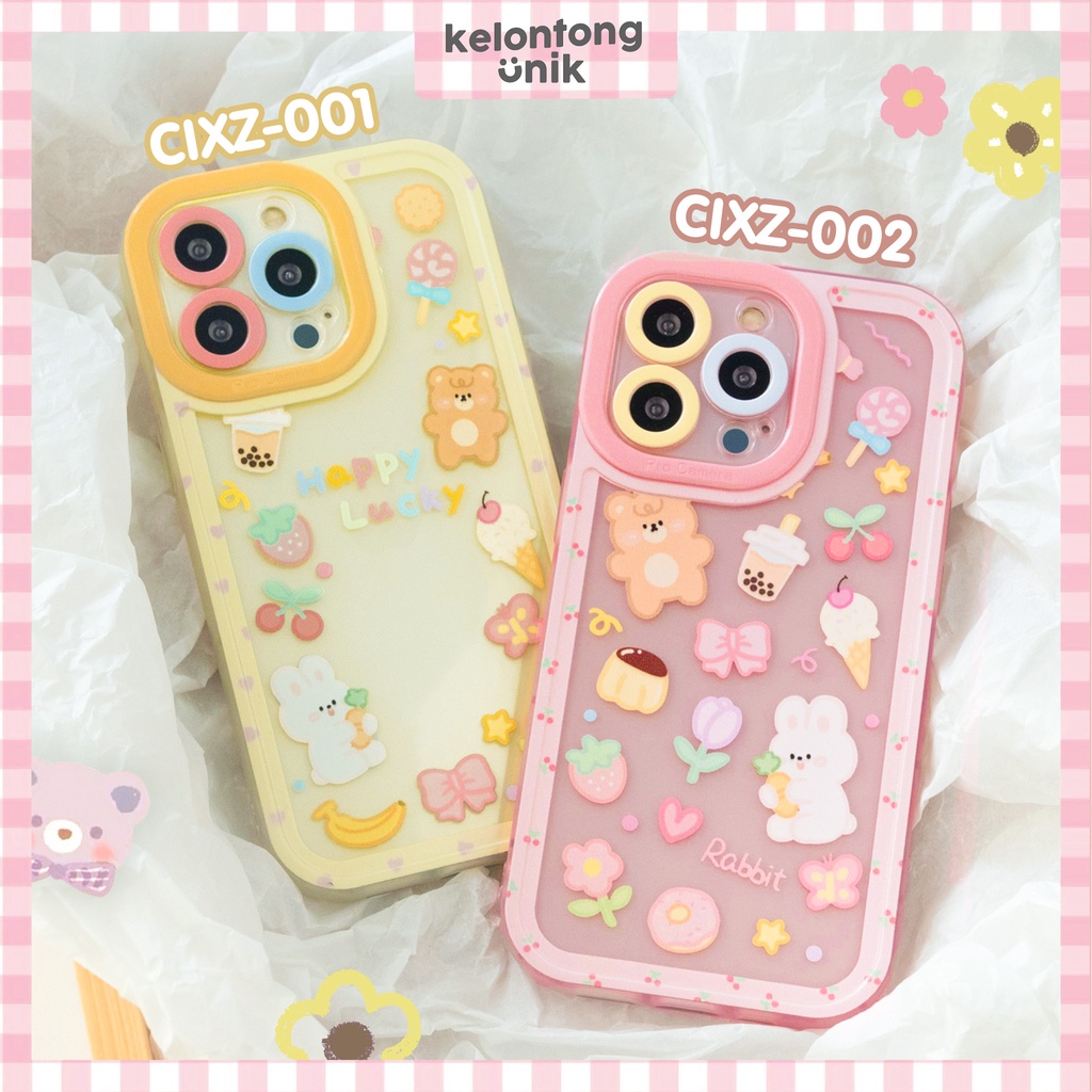 For iPhone - Cute Bear Bunny Shockproof Case