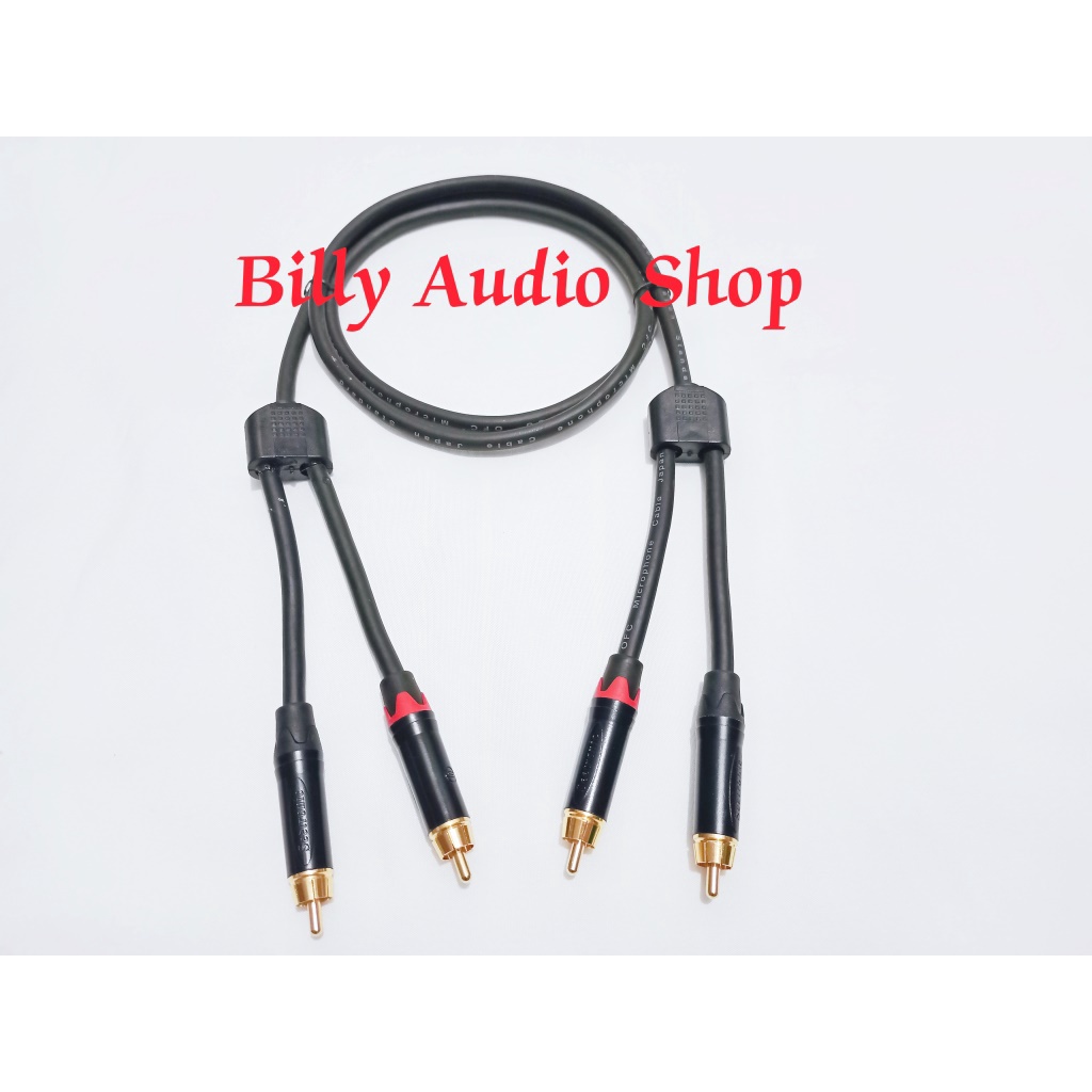 KABEL AUDIO JACK RCA CABANG KE JACK RCA CABANG JACK RCA PREMIUM 50 CM - 3 MTR