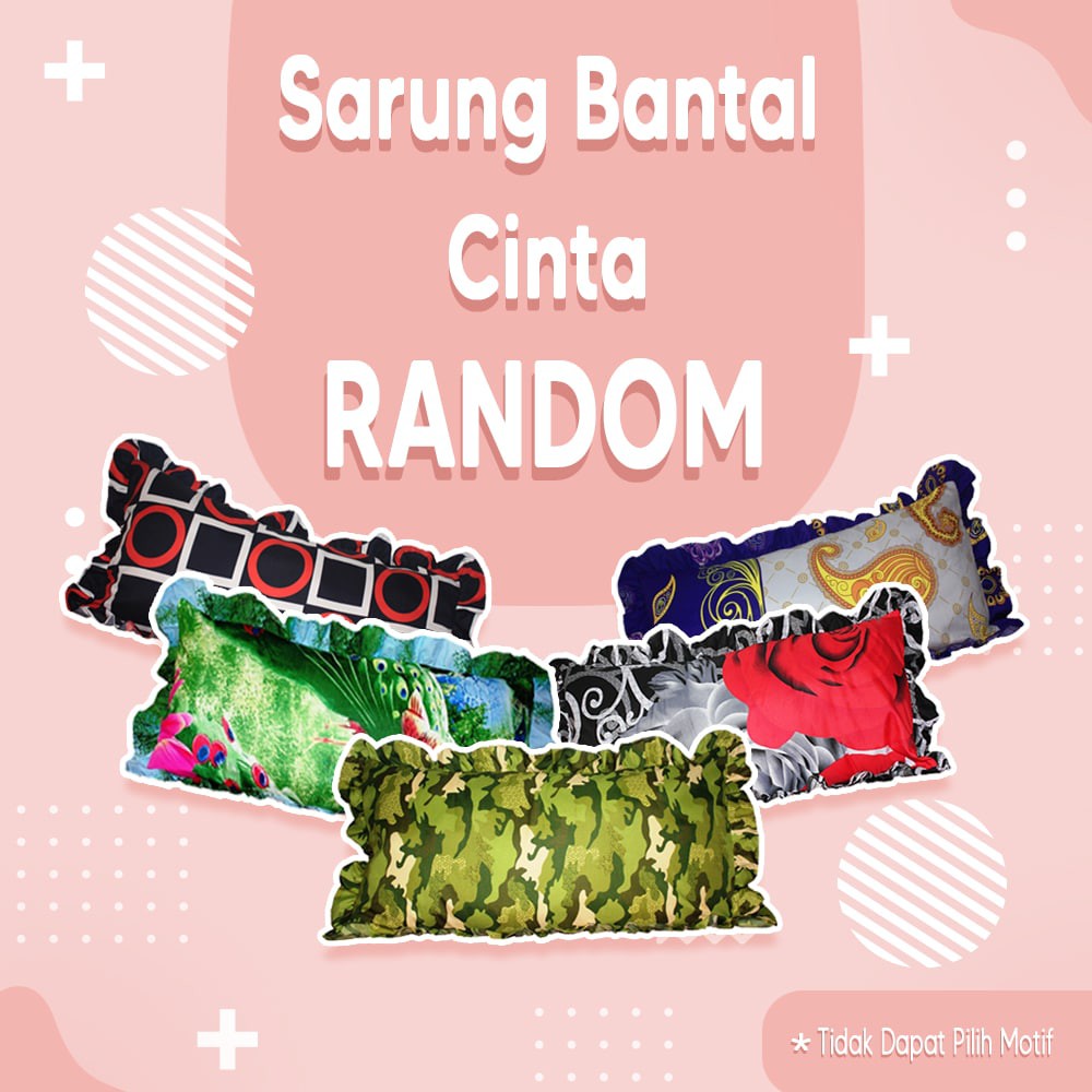 Monalisa Disperse Sarung Bantal Cinta Kecil uk 34 x 64 (Motif RANDOM)