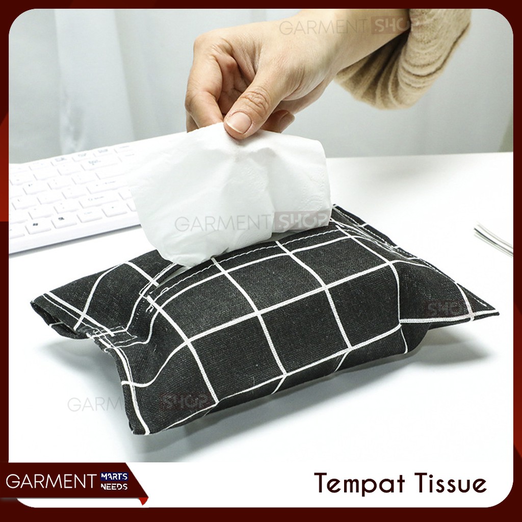 JG - Kotak Tempat Tissue Kain Motif Lucu Bagus Kanvas Cover Tissue Mobil