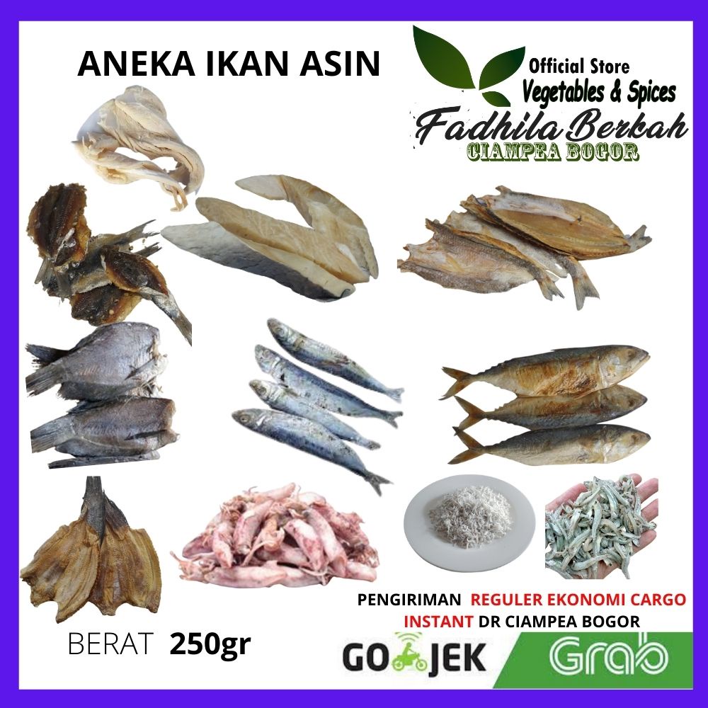 

aneka Ikan asin hemat murah COD ekonomis 100gr Cumi Asin Gabus Udang Rebon Teri Nasi Medan Pari Dengdeng Manis Peda Kapasan Sepa |Selar Japuh Tembang Jambrong Teri Cue Blosom Cucut Kulit Pari Ikan Asin segar Bogor