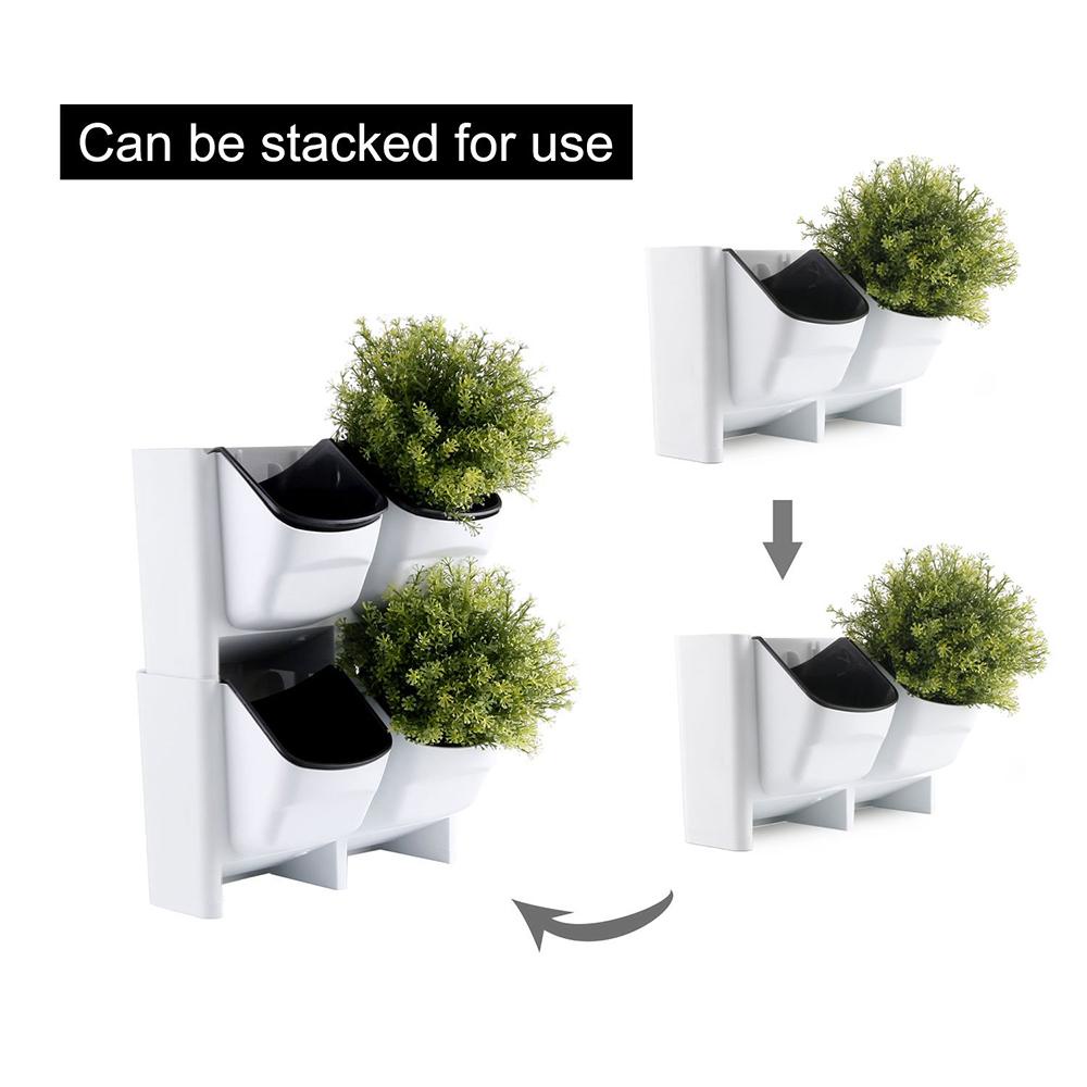 NICKOLAS1 Pot Bunga Vertical Dekorasi Rumah Stackable Planter