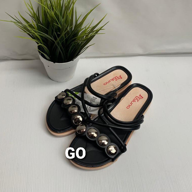 sogo  Import LALUNA SELOPSandal Wanita Murah Slip Casual Teplek Sendal Cewek Flat