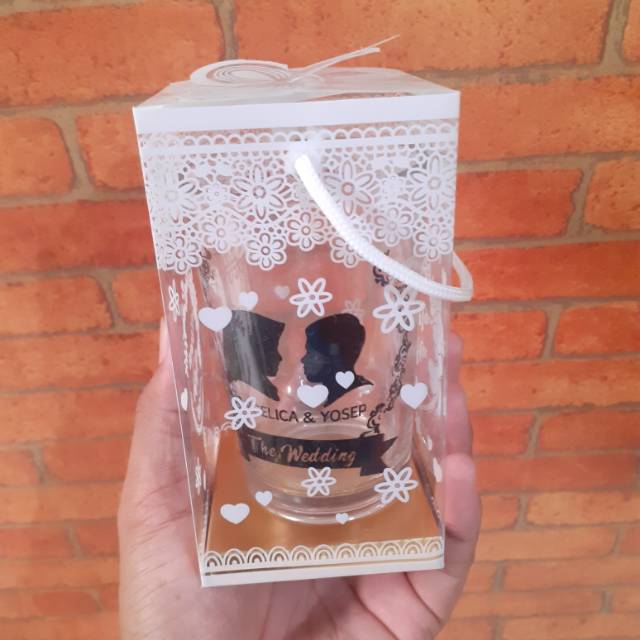Box mika untuk kemasan souvenir gelas kopi H10