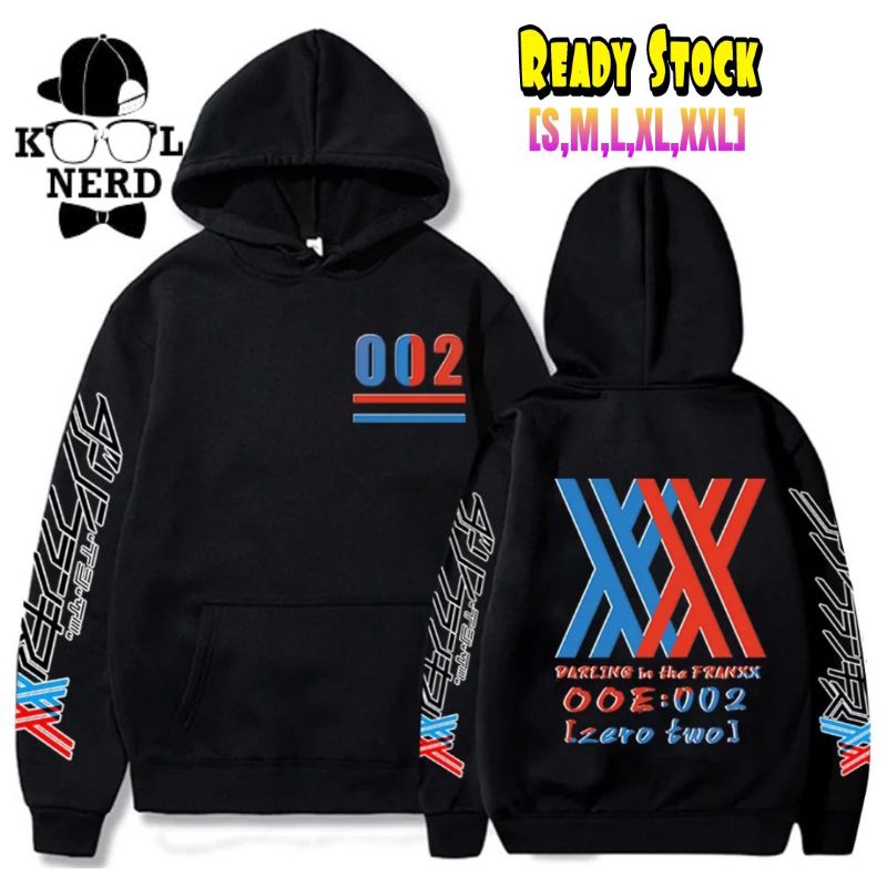 HOODIE COSPLAY DARLING IN THE FRANXX MANGA JEPANG 00E : 002 ZERO TWO KARAKTER FASHION WANITA KEREN