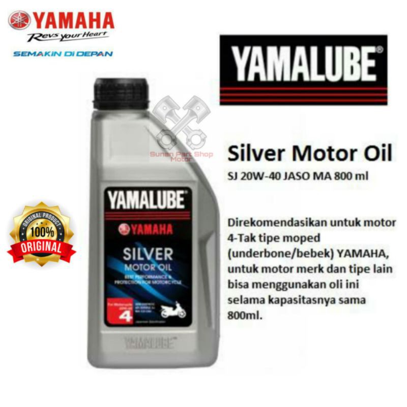 Oli Yamalube Silver 800ml SAE 20W-40 Motor Manual Bebek 4T