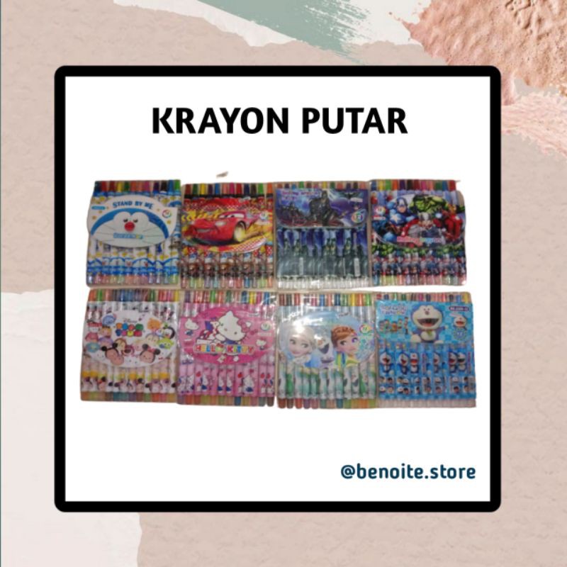 

crayon putar karakter 12 warna