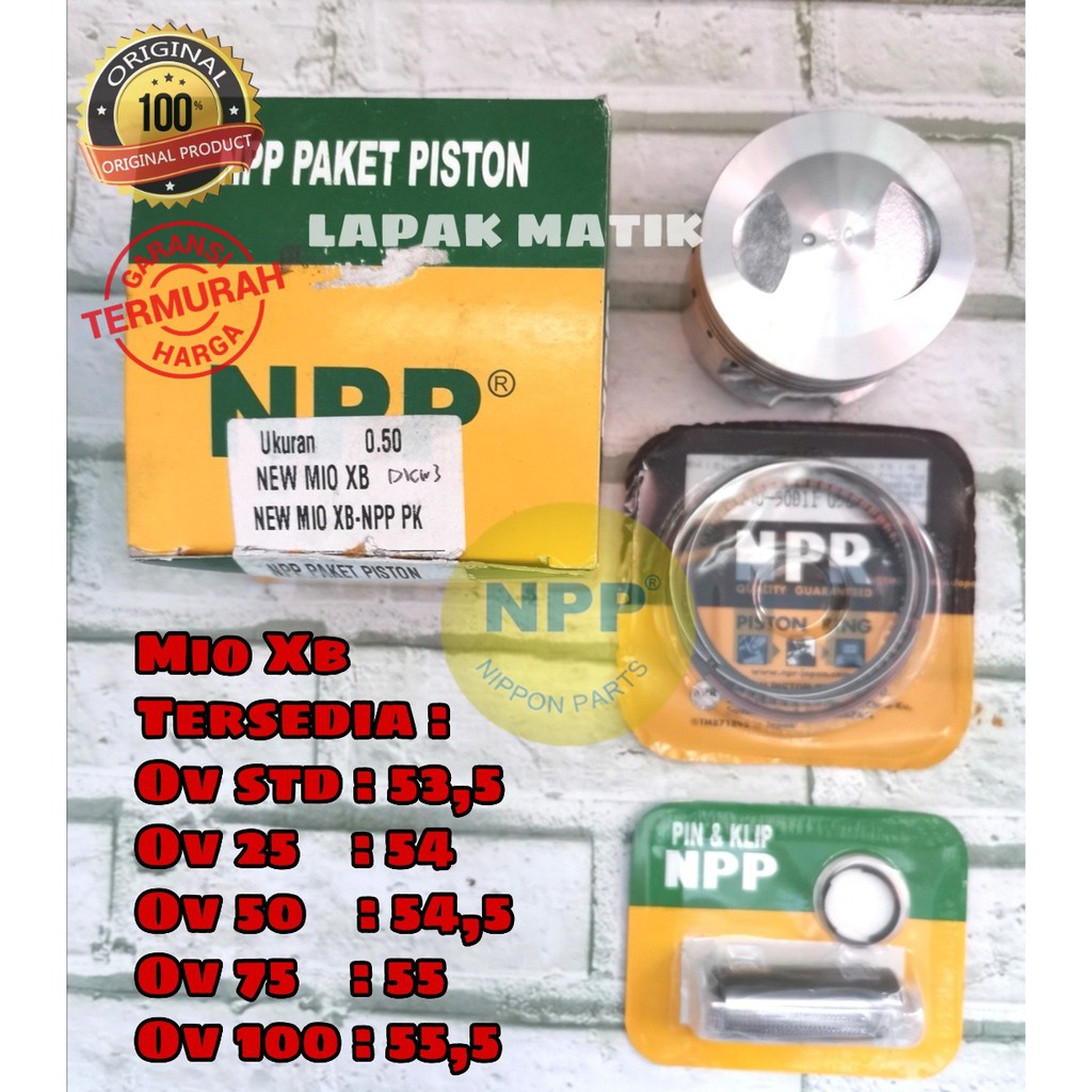 PISTON KIT MIO XB Ov STD,25,50,75,100 NPP