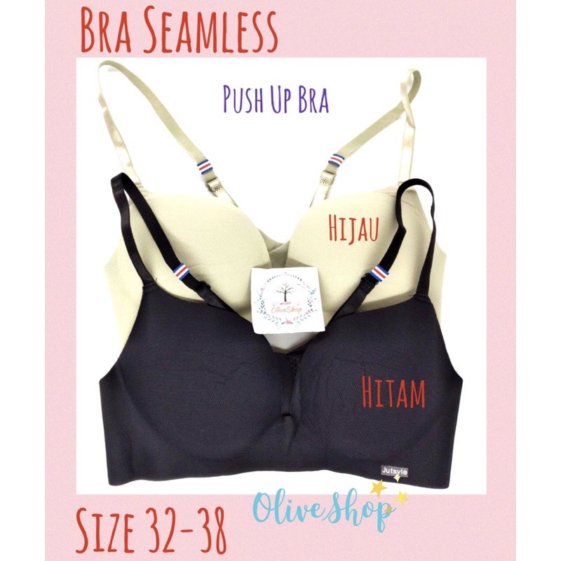 OliveShop ❤️ Bra BH Seamless Push Up Bra Busa Tebal Polos Mewah Nyaman Elegan Eksklusif