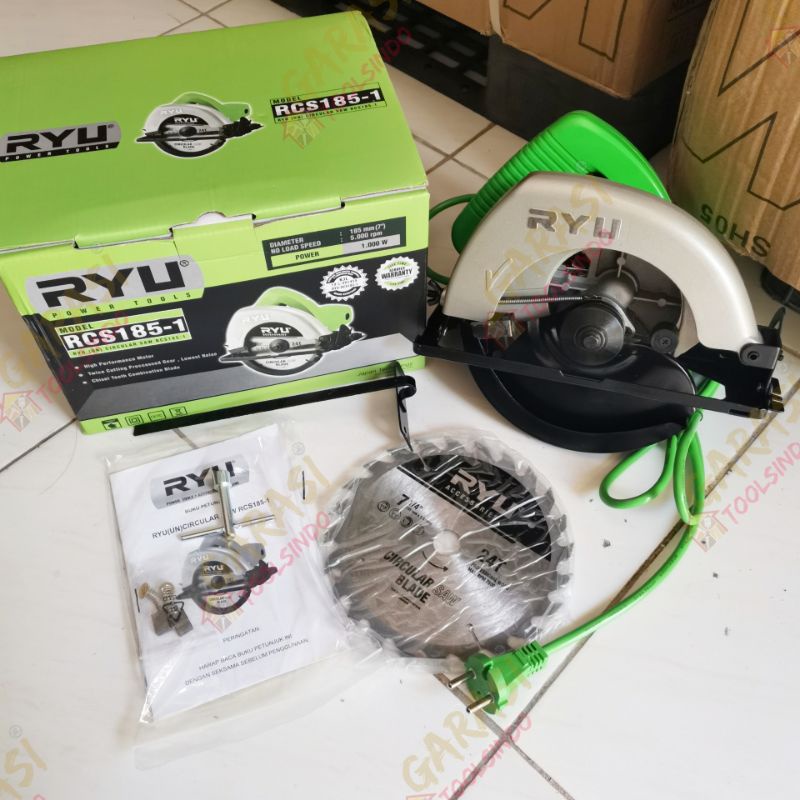 RYU CIRCLE SAW 7&quot; RCS 185-1 MESIN GERGAJI POTONG CIRCULAR SAW 7 INCH MESIN POTONG KAYU