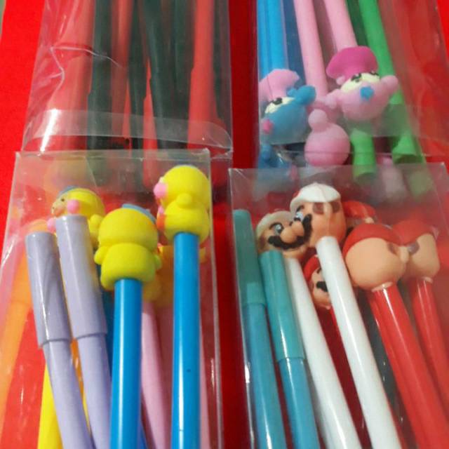 

Pulpen 0.3mm kepala karakter/lampu disco/spring ECER!!!!!!