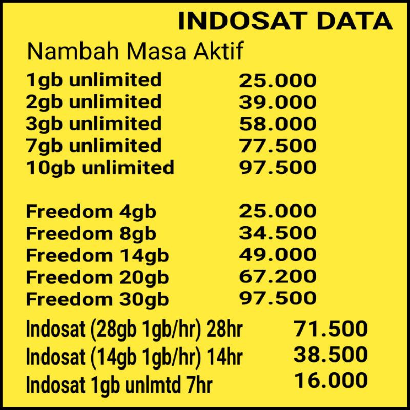Injek Paket Im3 : Indosat 3GB Unlimited Aplikasi 30hari ...