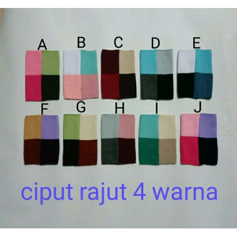 Ciput rajut 4 warna - Bandana rajut 4 warna - inner rajut 4 warna Berkualitas